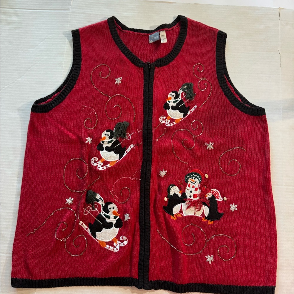 Holiday Editions Red Knit Vest